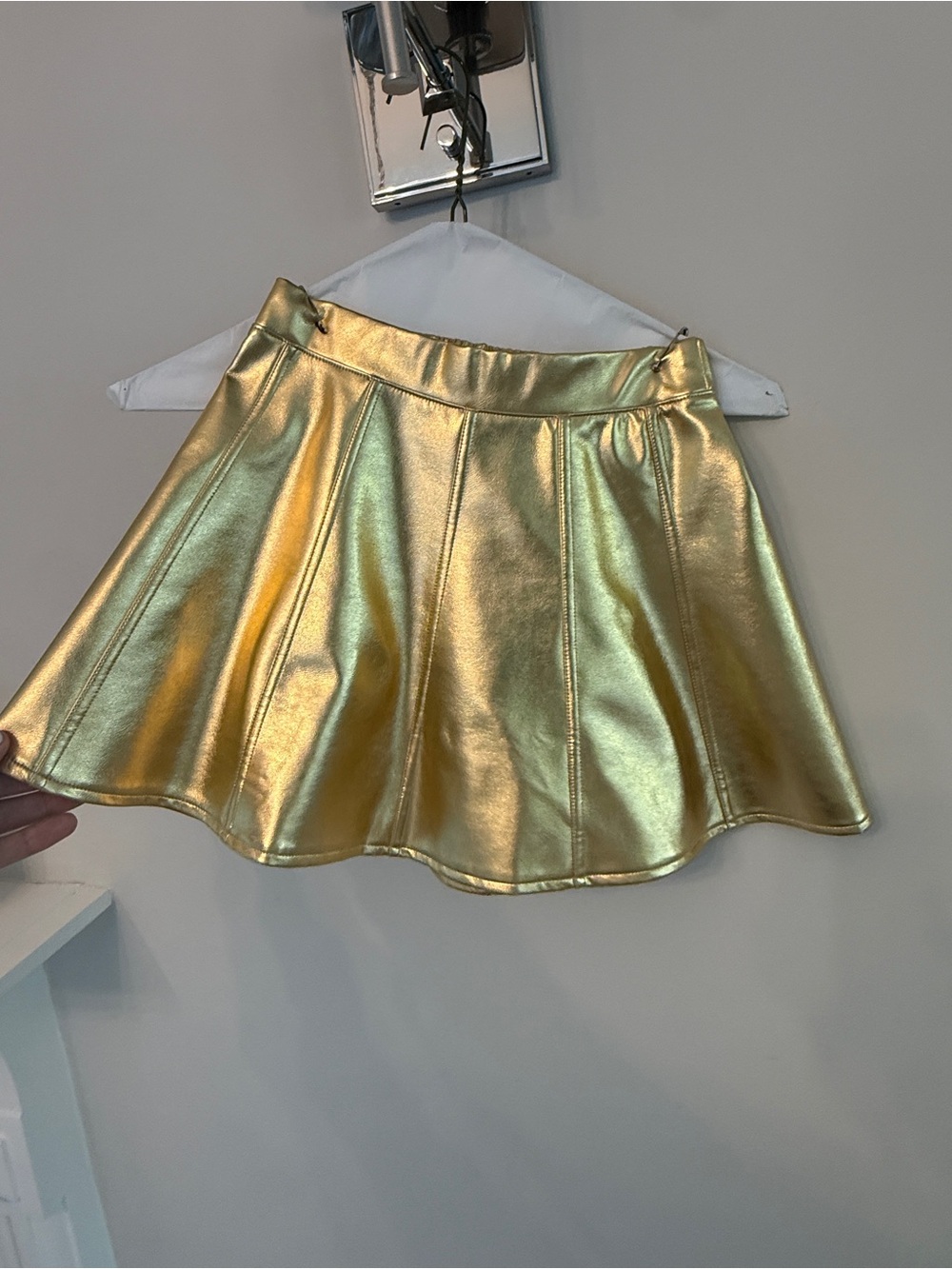 Crewcuts Metallic Gold Flared Skirt